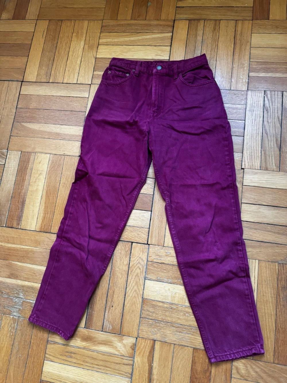 Levi's Wine Red High-Rise Jeans